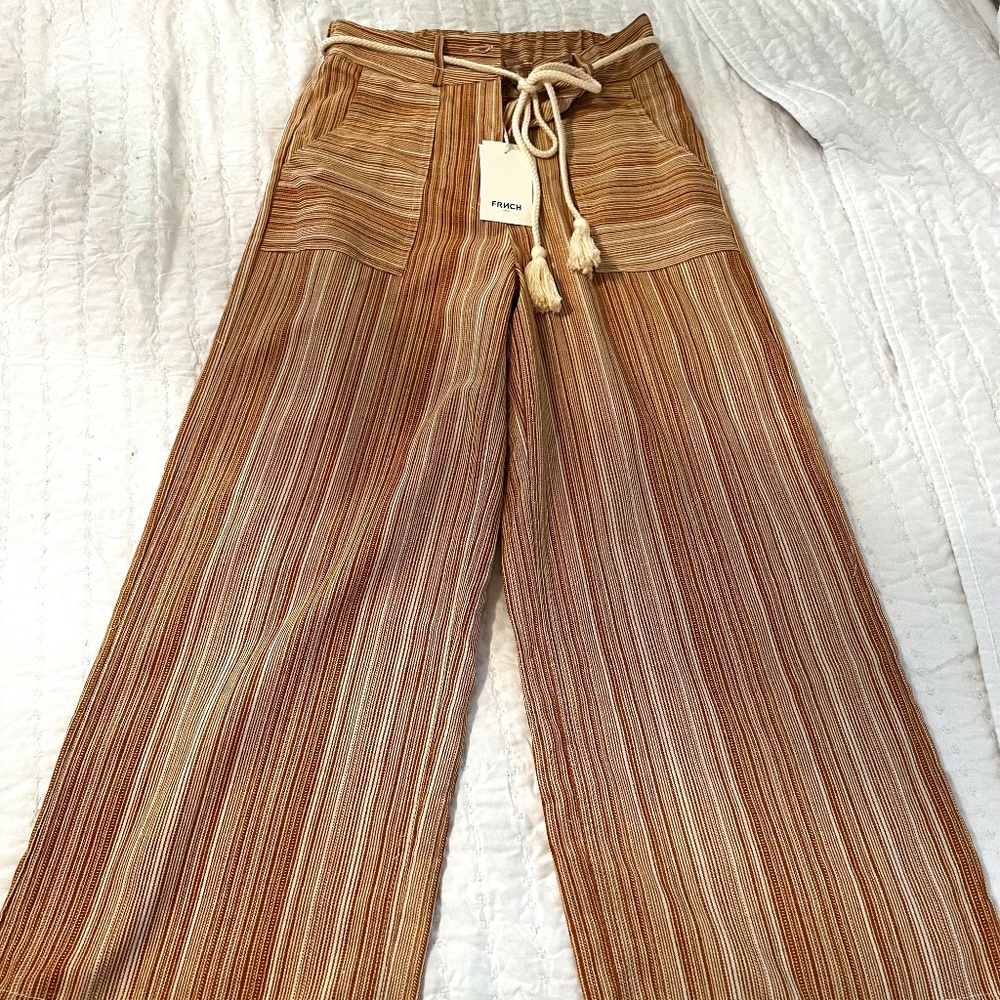 FRNCH wide leg cropped pants
